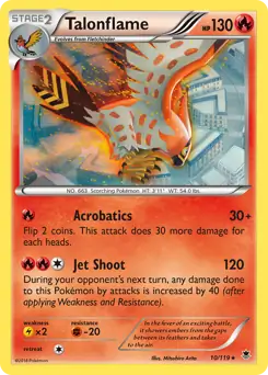 Talonflame Pokemon card from Phantom Forces