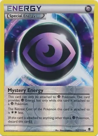 Mystery Energy Reverse Holo Pokemon card from Phantom Forces