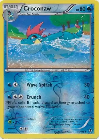 Croconaw Reverse Holo Pokemon card from Phantom Forces