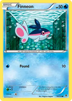 Finneon Pokemon card from Phantom Forces