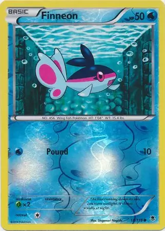 Finneon Reverse Holo Pokemon card from Phantom Forces