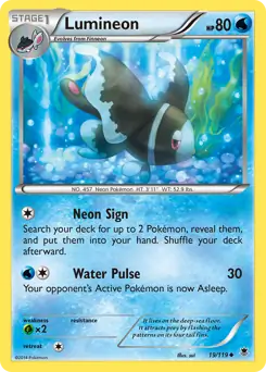 Lumineon Pokemon card from Phantom Forces