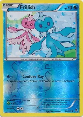 Frillish Reverse Holo Pokemon card from Phantom Forces