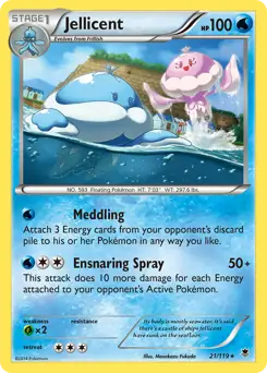 Jellicent Pokemon card from Phantom Forces