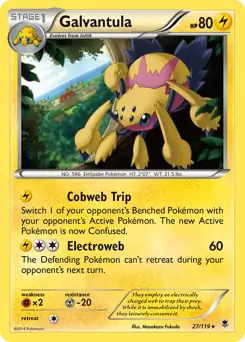 Galvantula Pokemon card from Phantom Forces