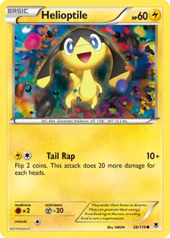 Helioptile Pokemon card from Phantom Forces