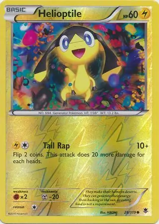 Helioptile Reverse Holo Pokemon card from Phantom Forces
