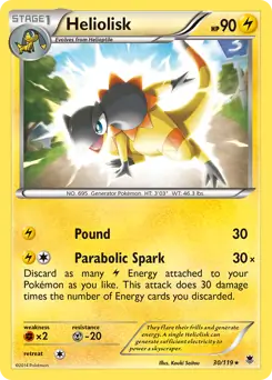 Heliolisk Pokemon card from Phantom Forces