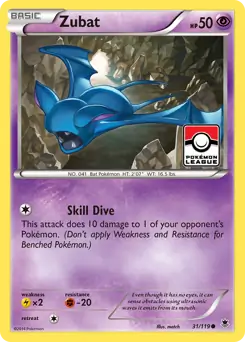 Zubat Pokemon card from Phantom Forces
