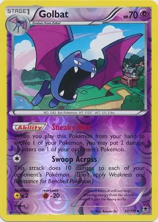Golbat Reverse Holo Pokemon card from Phantom Forces