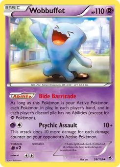 Wobbuffet Pokemon card from Phantom Forces
