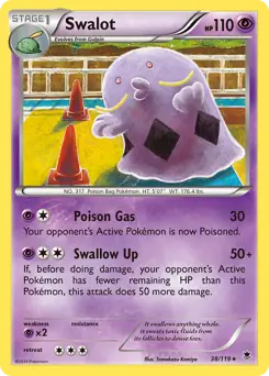Swalot Pokemon card from Phantom Forces