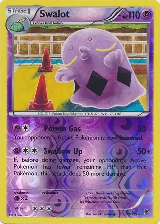 Swalot Reverse Holo Pokemon card from Phantom Forces