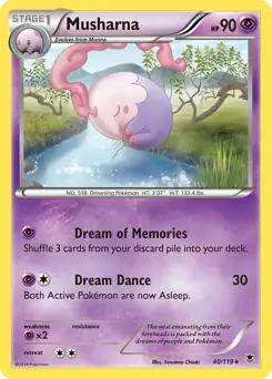 Musharna Pokemon card from Phantom Forces