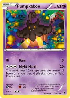 Pumpkaboo Pokemon card from Phantom Forces