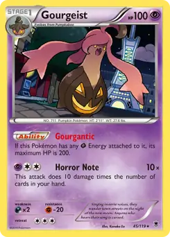 Gourgeist Pokemon card from Phantom Forces