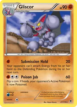 Gliscor Pokemon card from Phantom Forces