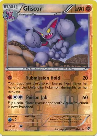 Gliscor Reverse Holo Pokemon card from Phantom Forces