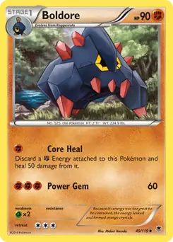 Boldore Pokemon card from Phantom Forces