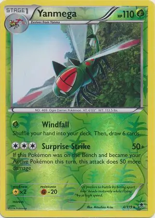 Yanmega Reverse Holo Pokemon card from Phantom Forces