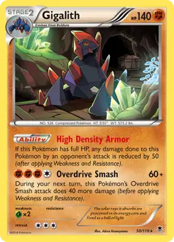 Gigalith Pokemon card from Phantom Forces