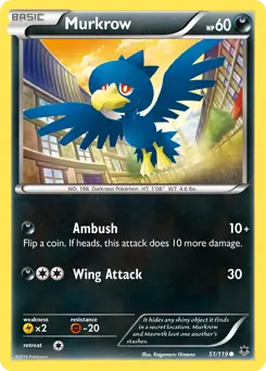 Murkrow Pokemon card from Phantom Forces