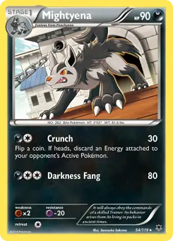 Mightyena Pokemon card from Phantom Forces