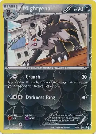 Mightyena Reverse Holo Pokemon card from Phantom Forces