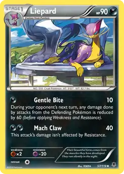 Liepard Pokemon card from Phantom Forces