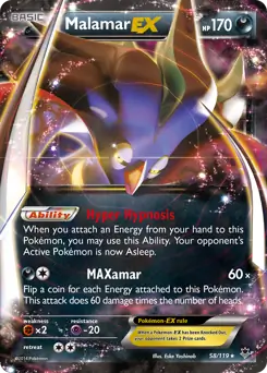 Malamar EX Pokemon card from Phantom Forces