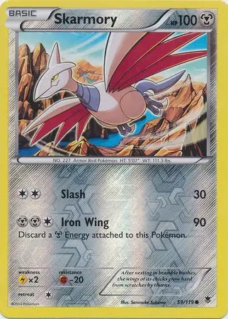 Skarmory Reverse Holo Pokemon card from Phantom Forces
