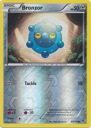 Bronzor Reverse Holo Pokemon card from Phantom Forces