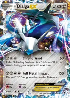 Dialga EX Pokemon card from Phantom Forces