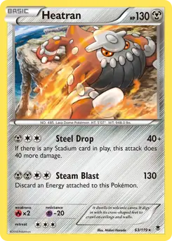 Heatran Pokemon card from Phantom Forces