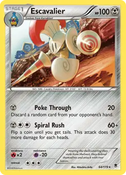 Escavalier Pokemon card from Phantom Forces