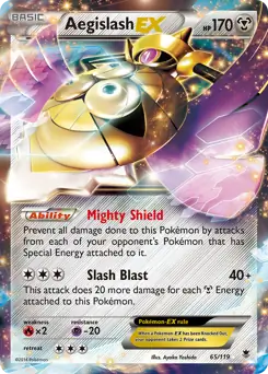 Aegislash EX Pokemon card from Phantom Forces