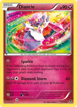 Diancie Pokemon card from Phantom Forces