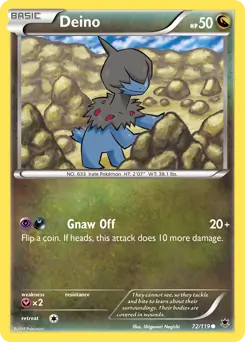 Deino Pokemon card from Phantom Forces