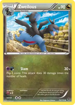 Zweilous Pokemon card from Phantom Forces
