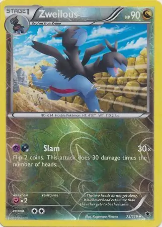 Zweilous Reverse Holo Pokemon card from Phantom Forces