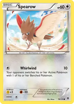 Spearow Pokemon card from Phantom Forces