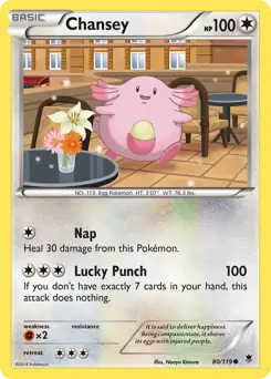 Chansey Pokemon card from Phantom Forces
