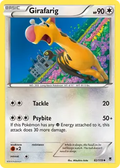 Girafarig Pokemon card from Phantom Forces