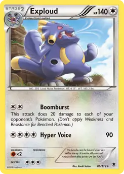 Exploud Pokemon card from Phantom Forces