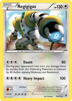 Regigigas Holo Pokemon card from Phantom Forces