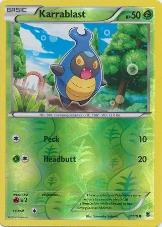 Karrablast Reverse Holo Pokemon card from Phantom Forces