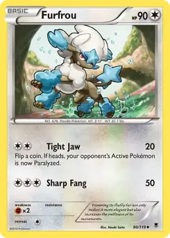 Furfrou Pokemon card from Phantom Forces