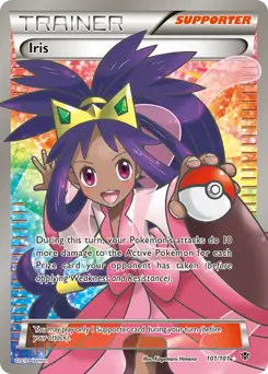 Full Art Iris Pokemon card from Plasma Blast