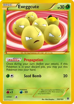 Exeggcute Secret Pokemon card from Plasma Blast