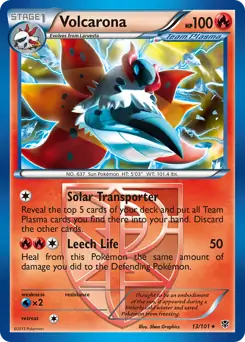Volcarona Pokemon card from Plasma Blast